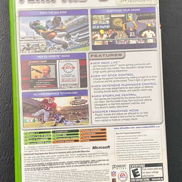 Xbox Madden 2005 Game - Picture 2 of 5